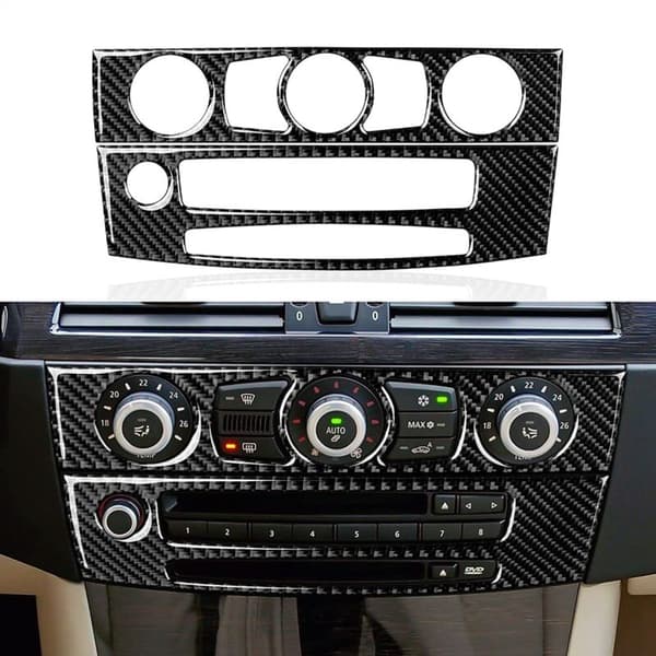 Dekselklistremer for bilens sentrale kontroll-CD-panel for 5-serie E60 2008 2009 2010 Tilbehør