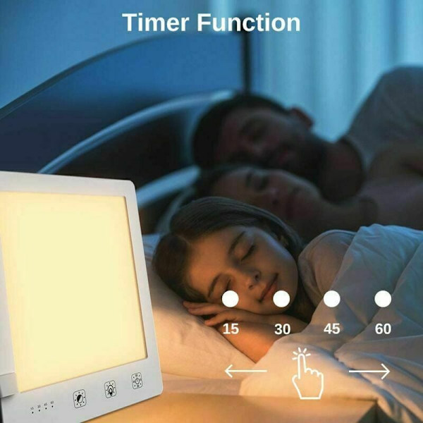 10 000 LUX Fototerapilampe, Lysbehandling Lampe med Timerfunksjon og Berøringskontroll, Lysbehandling mot Depresjon med 3 Lysstyrkenivåer, Annons