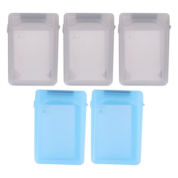 5 stk 3,5\" bærbar IDE Sata HDD-kabinett Ekstern stasjon Harddiskbeskyttelse Plast Tilfeldige farger