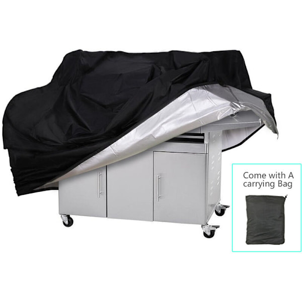 Grilldeksel, 210d Sølvbelagt Polyester Oxford Stoff Grilldeksel——Sylindrisk 3xs-(0.15kg)-Φ77x58cm