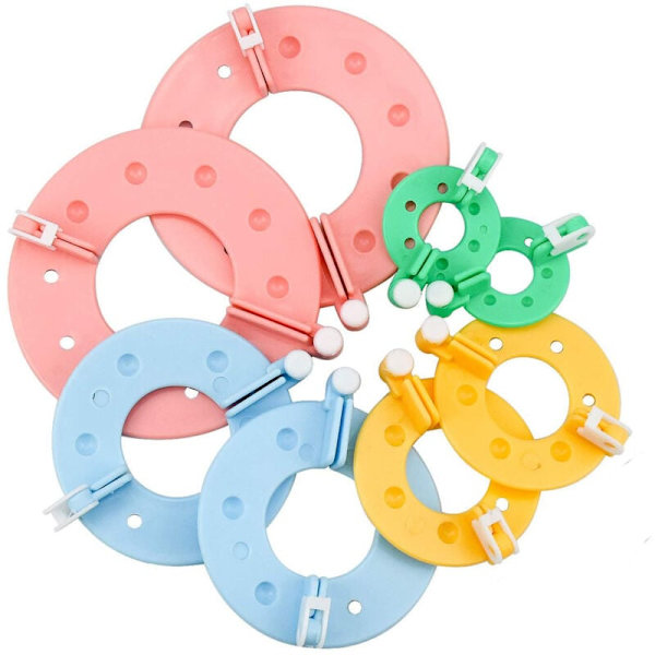 8 st Pompom Maker i 4 Storlekar Pom Pom Maker Craft Fluff Ball Weaver Kit Pom Pom Maker Pom Pom Mönster Fluff Ball DIY Nålverk Verktygssats för Barn Vuxna