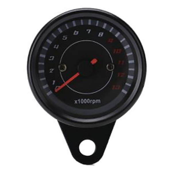 Universal 12V motorsykkel turteller speedometer måler med LED-baklys nattlys instrument tilbehør