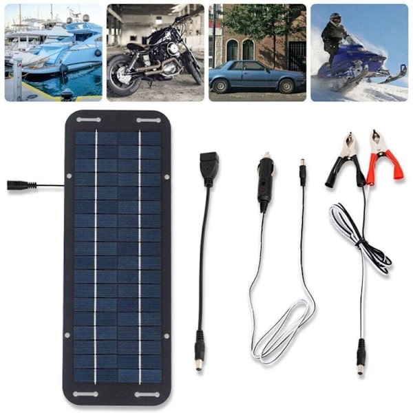 12V 30W Bærbar Solcellepanel Bil Båd Strøm Solcellepanel Batterioplader Vedligeholdelsesenhed til Bil Traktor Båd RV