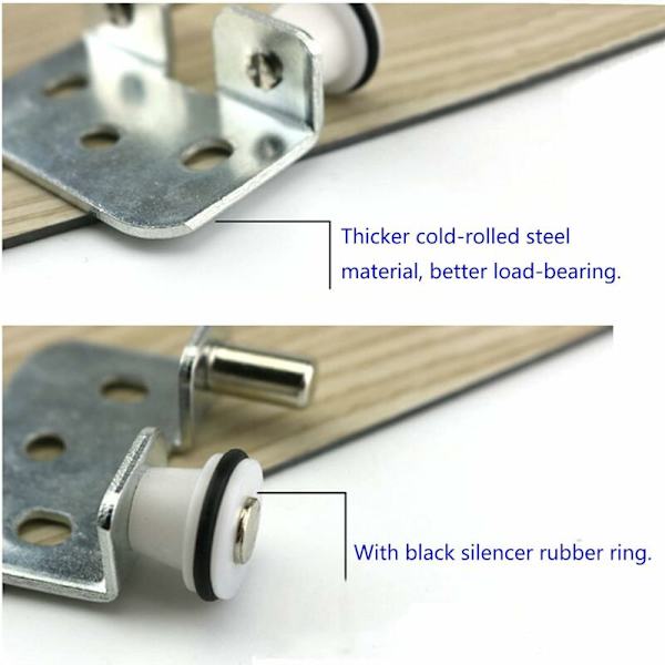Sett med 2 stykker skyvedørsruller for skap, skyveskinner, kulelager, skyvedeler, sett med nylon skapdørsruller for skap.