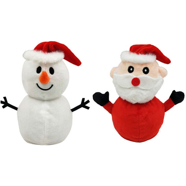 Julenissen og snømannen 2 i 1 Flip Doll juledekorasjon juletre anstendige ornamenter stue sofa seng dekor gaver