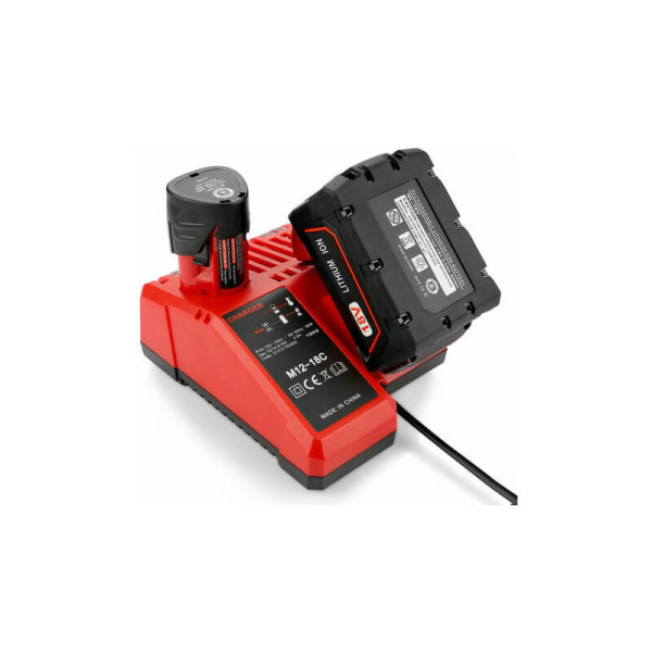 M12-18C Li-Ion Batterilader til Milwaukee 12V 14.4V 18V C1418C 48-11-1815/1828/1840 M18 M14 M12 Lithium Batteri