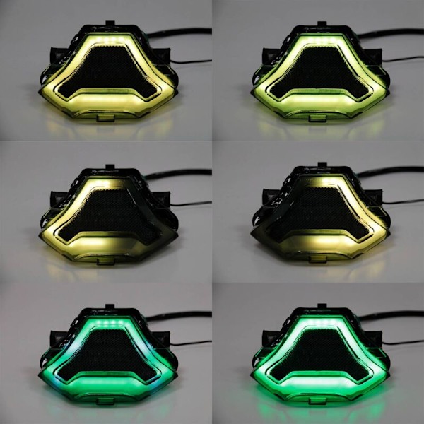 Motorcykel bakbromsljus med färgglada LED-körljus blinkers för YZF R3 R25 MT03/07 FZ07 LC150