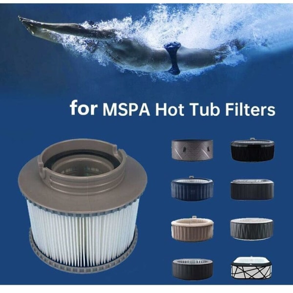 4-pakning med erstatningsfilter for Mspa Fd2089, filterpatron for svømmebasseng og spa