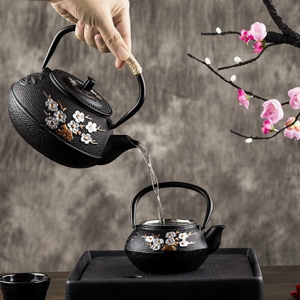 800ML japansk tekande med blommefilter til kogning