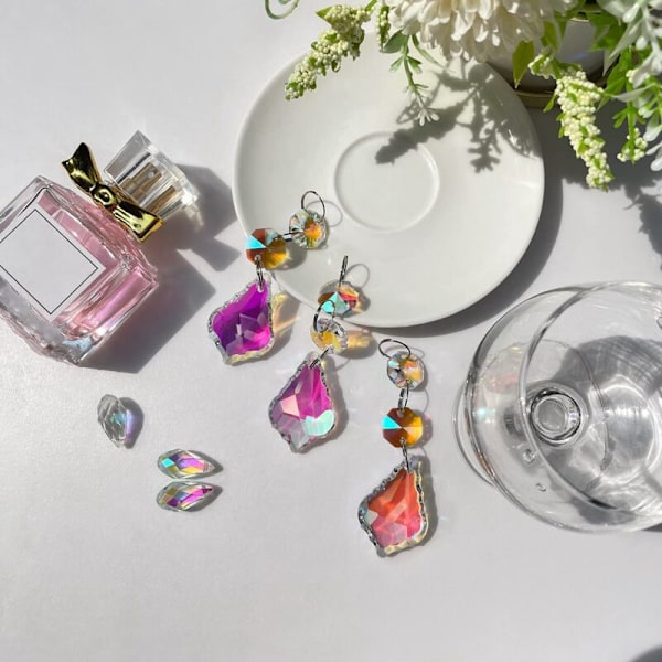 20 stk. 38mm Blad-Lyskroner Krystaller Regnbue Krystal Vedhæng Perler Hængende Ornament