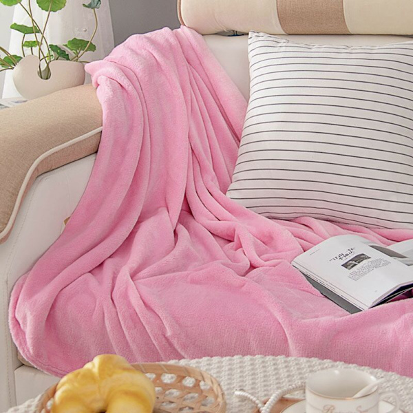 Fleece-peitto sohville ja sängylle 50X60 tuumaa Cozy Fleece Flannel Peitto Mikrokuitupeitto, E