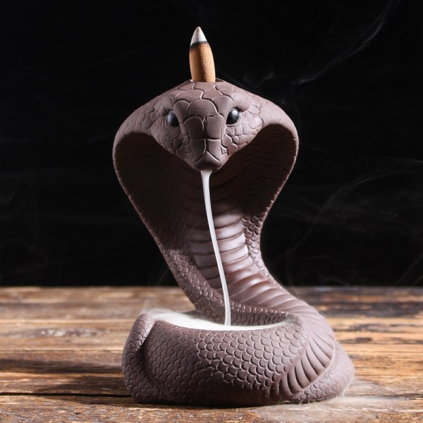 Keramisk Retur Røgelse Brænder Vandfald Røgelse Holder Kegle Brænder, Snake Design, Interiør Aromaterapi Dekorativ Røgelse Holder