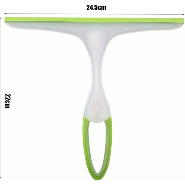 Mini gummiskrapa för rengöring av hem, bil, badrum, spegel, duschglas (grön)-