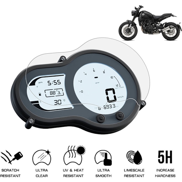 Motorcykelkluster Repskyddsfilm Skärmskydd för LEONCINO 500 LEONCINO500