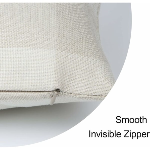 Ruudullinen tyynynpäällinen, 2 kappaleen setti, rypistymätön ja hengittävä pellavapäällinen, ruudullinen tyynyliina, koristetyynynpäälliset kotiin, beige