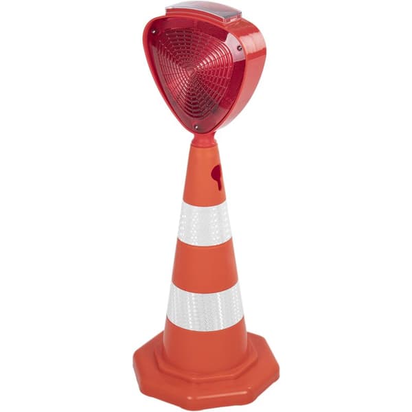 Blinkende Solcelle Signallampe til 22 cm Kegle