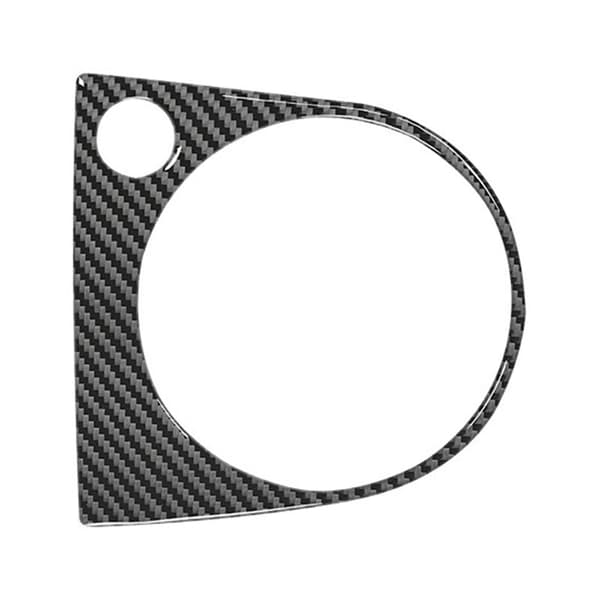 Til 2012-2019 Fiber Gear Shift Knob Frame Panel Cover Trim Interiør Tilbehør, A Style