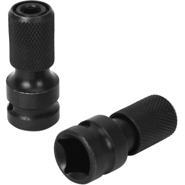 4-pak 1/2 Kvadratisk Drev Adapter 1/4 Hex Skaft Sokkel Adapter Konverter Chuck Udløsning til Slagmomentnøgle