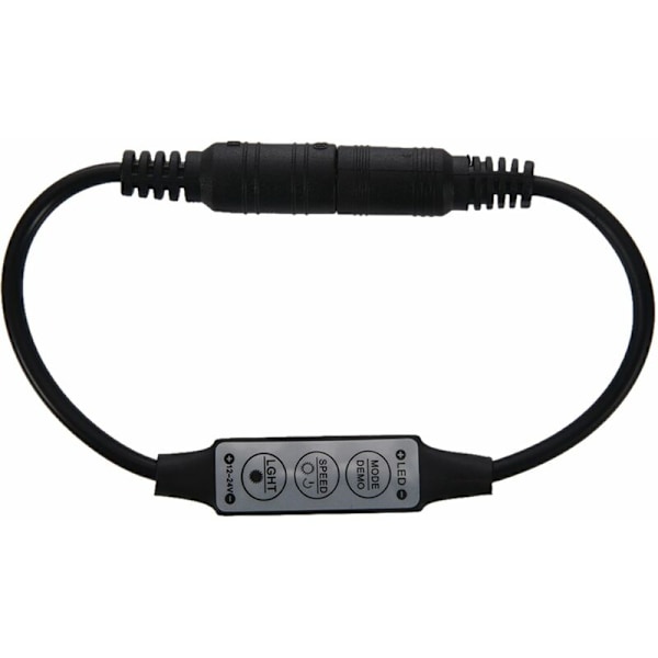 Lågprofil Inline Controller Mini 3-knapps Dimmers för Svart LED-remsa