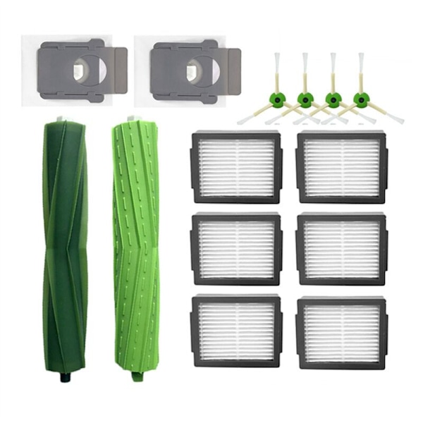 Hovedsidebørste Støvpose Hepa Filter for J7 7150/J7 plus 7550 Robotstøvsuger Reservedelsett