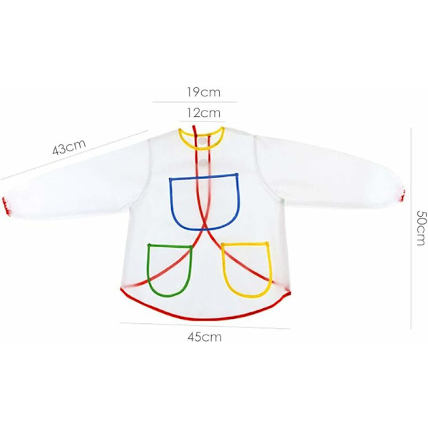 Unisex Malingforkle Malingbluser Barn Vanntette Barneforkle med Ermer og 3 Lommer Håndverkforkle for aldre 3-4 år maling, baki
