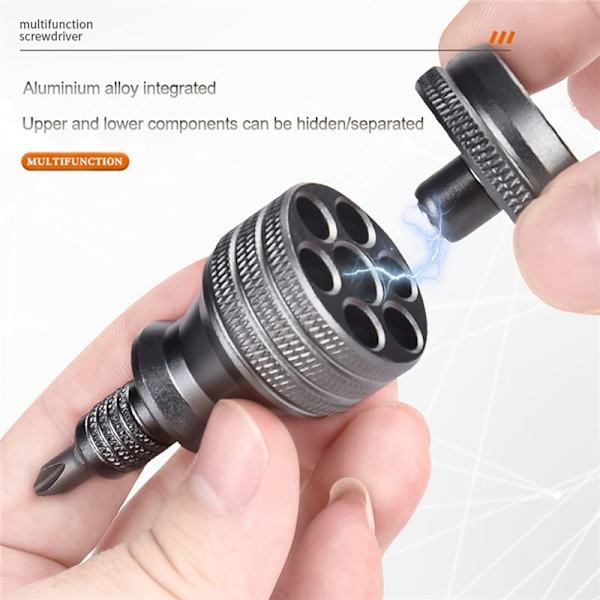 7 i 1 Mini Skrutrekker Titanium Skrutrekker 1/4 Tommers Magnetisk Torx Skrutrekker Bits Sett Hjem Reparasjonsverktøy