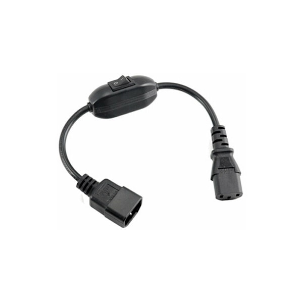 PDU UPS-strømkabel, IEC 320 C14 til C13-kabel med tænd/sluk-knap 30cm-