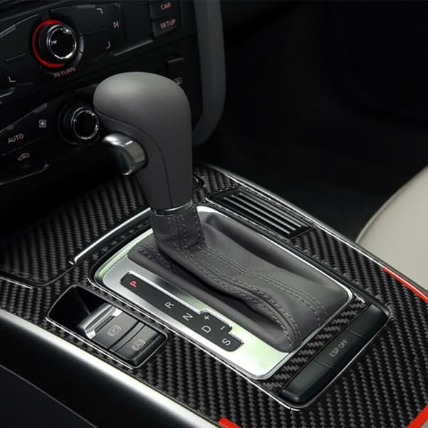 Auto Fiber Central Gear Shift Control Panel Dekal Interiör Modifikation För- A4L 2009-2016