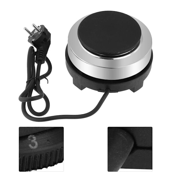 220V 500W Mini Bærbar Elektrisk Komfyr Varmeplate Multifunksjon Husholdningsvarme (EU-kontakt)
