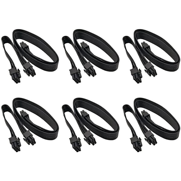 ATX CPU 8-polet han til dobbelt PCIe 2X 8-polet (6+2) han strømadapterkabel til Corsair modulær strømforsyning (63cm + 23cm)