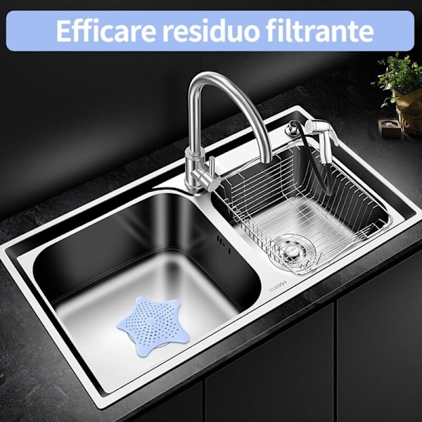 1 stk Håraffløbsfilter til afløb, Afløbsfiltre, Silikon Køkkenvaskfilter, Hårlækagebeskyttelse Vask, Skridsikker og Vandafvisende Design (Grøn)