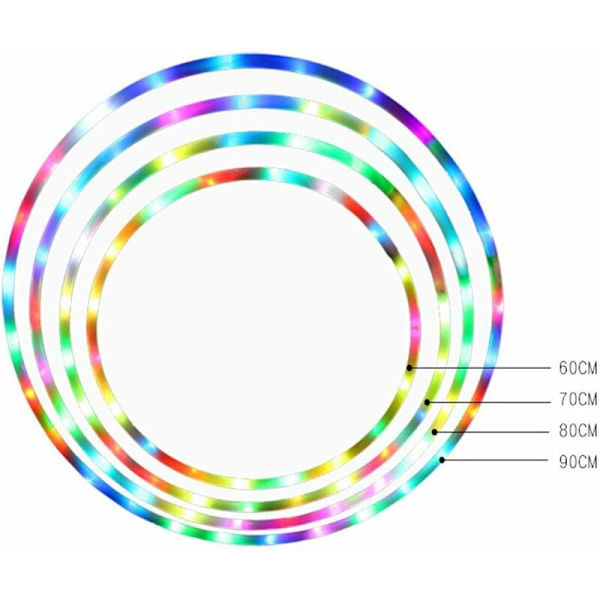 LED Hula Hoop, Farveskiftende Hula Hoop, Forskellige Lysende Hula Hoops til Vægttab, Bodybuilding, Fitness -