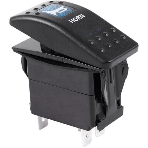 3X 5-polet bilbåd vippeafbryder hornmønster blåt LED-lys 12V/20A 24V 10A