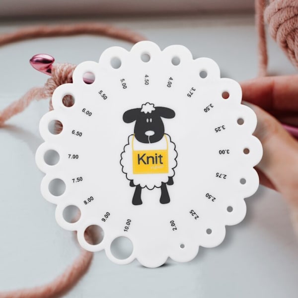 Stickningsnål Gauge Mätlinjal