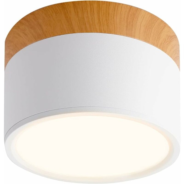 Pinta-asennettava kattovalaisin pyöreä LED musta lämmin kylmä valkoinen alumiininen kattovalaisin 12W 110mm 230V 6000K käytävään makuuhuoneeseen ruokailutilaan keittiöön