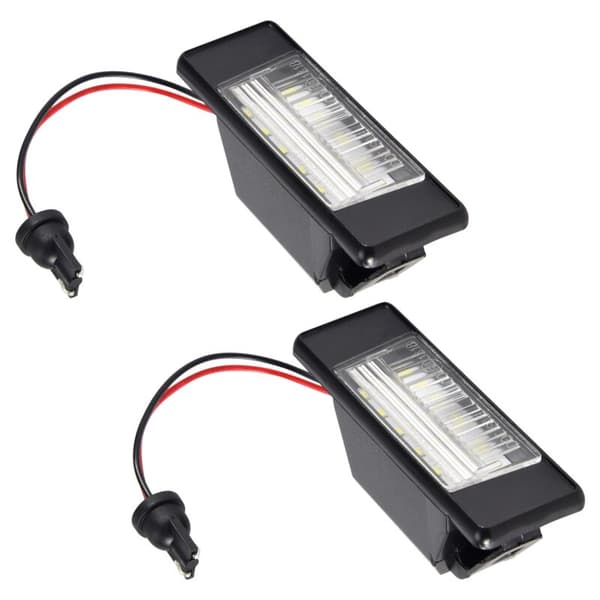 2 stk. Bil 18 LED-plast nummerpladelys til Juke Primera LED nummerpladelys