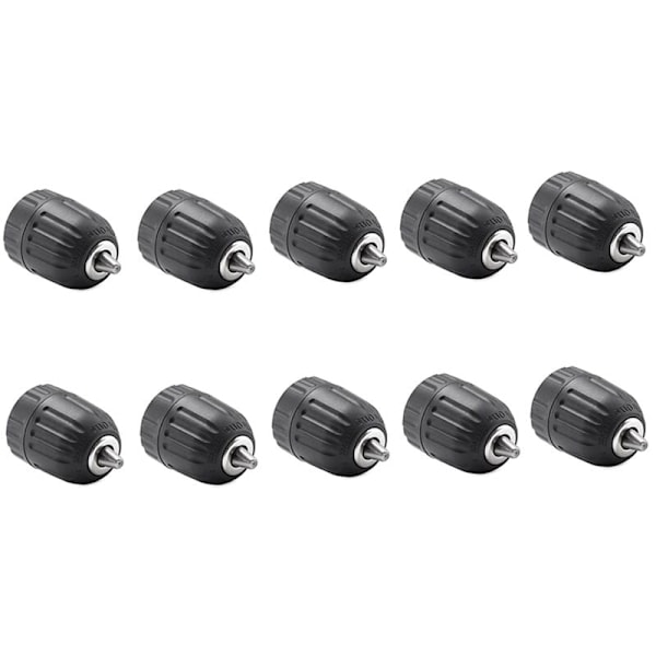 10 st 3/8 tums chucknyckel, pneumatisk/elektrisk/1/32-3/8 tum 24 UNF 0,8-10 mm, skruvmejseladapter för borr
