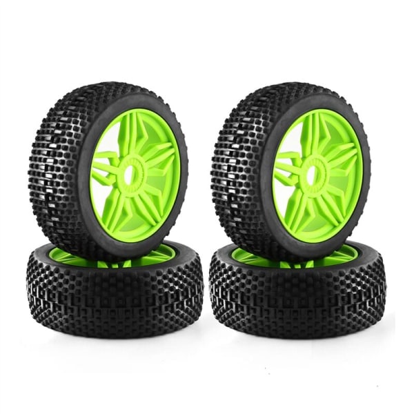116Mm 1/8 Scale RC Tires 17Mm Hex RC Wheels and Tires for ARRMA Redcat Team, Green