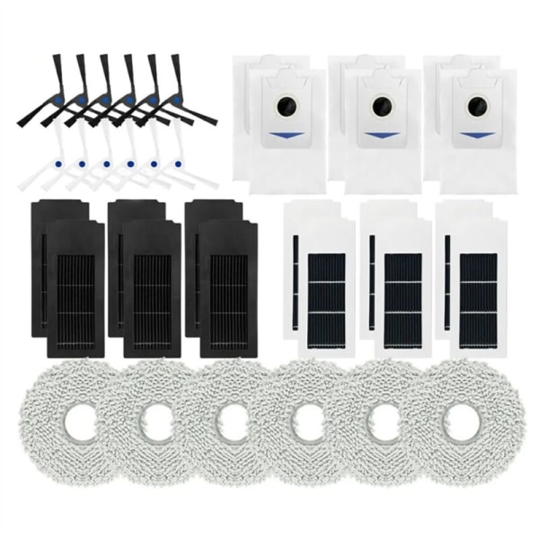 För Deebot X2 / X2 Omni / X2 Pro Robotdammsugare, Sidoborste, Hepa-filter, Dammsäck, Moppdukar, Tillbehör