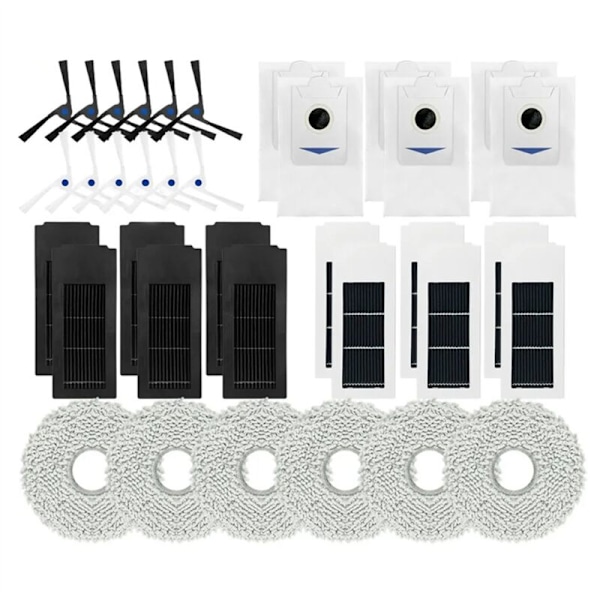 For Deebot X2 / X2 Omni / X2 Pro Robotstøvsuger, Sidebørste, Hepa-filter, Støvpose, Moppkluter, Tilbehør