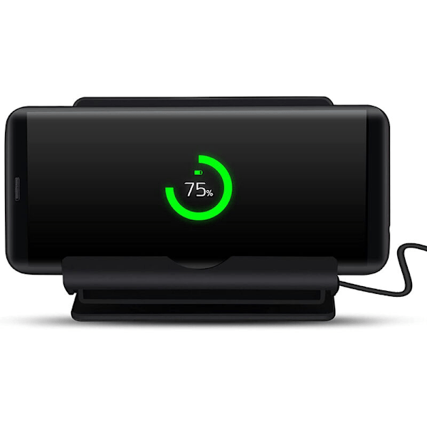 Trådløs lader med fritt justerbar brakett 10W / 7.5W / 5W Automatisk avstenging for Android Kretsbeskyttelse - Sølv