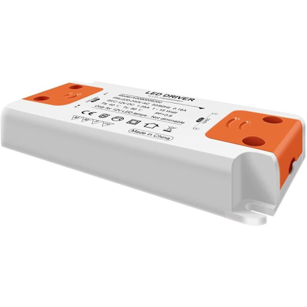 LED-transformator Indgang 220-240V Udgang DC 12V 1.25A 15W LED-pære Driver Konverter Driver Konstant Spænding Strømforsyning, Pakke med 4