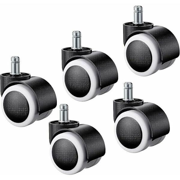 5 kpl Toimistotuolin Pyöriä, Universaali Kova Lattia Pyörien Vaihto Toimistotuolin Pyörille, Laminaatti Lattiat, Parketti, Laatat 11X22mm