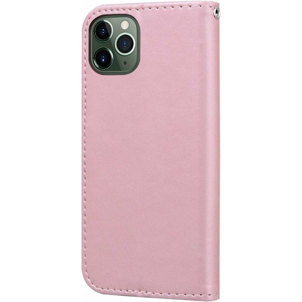 iPhone 11 Fodral Cartoon Animal Söt Fällbart Stativ (Rosa)-