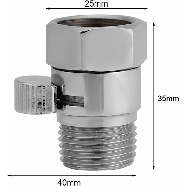 Avstängningskran Duschhuvud Ventil Mässingshuvud Vätskekontroll Vattenbesparing för Bidet Sprayer G1/2-