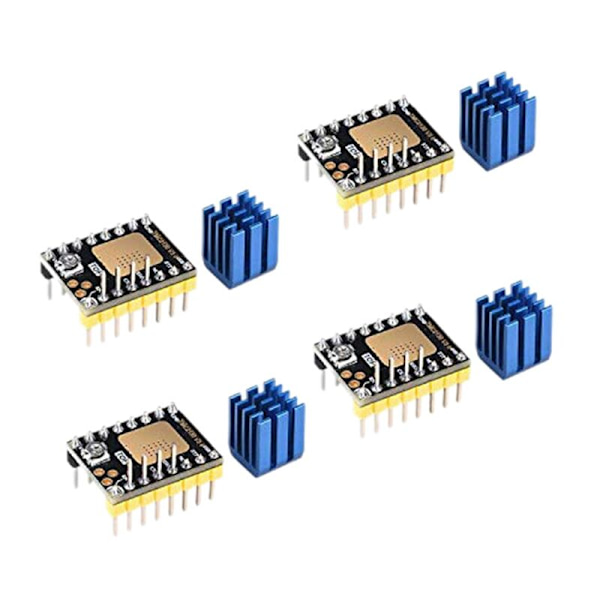 3D Printer Dele Pedal Lydløser TMC2130 V3.0 Trinmotor med Køleplade, til SKR V1.3 1.6 1.5 MKS Gen L Spor Kontrolpanel (Trin / Guide)