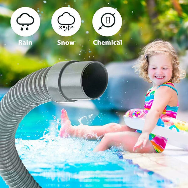 32 mm flexibel slang för swimmingpool - 1,5 m lång -