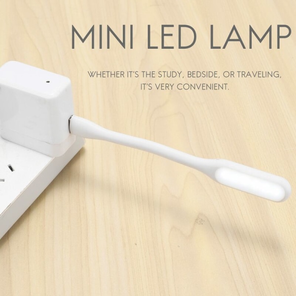 Fleksibel USB bærbar mini LED-lampe 5V 1.2W for tilfeldig farge