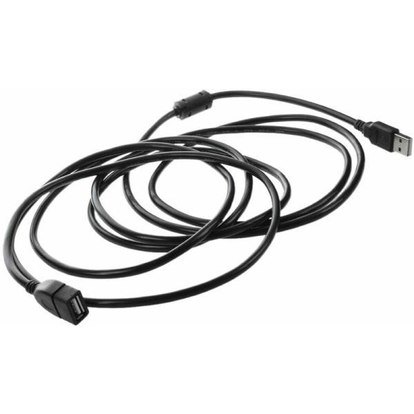USB 2.0 én hann til én hann forlengelseskabel for bærbar PC, svart