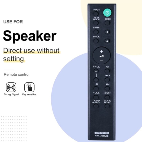 Soundbar fjernbetjening -AH300U til HT-CT291 SA-CT290 SA-CT291 HT-CT290 HTCT290 Soundbar